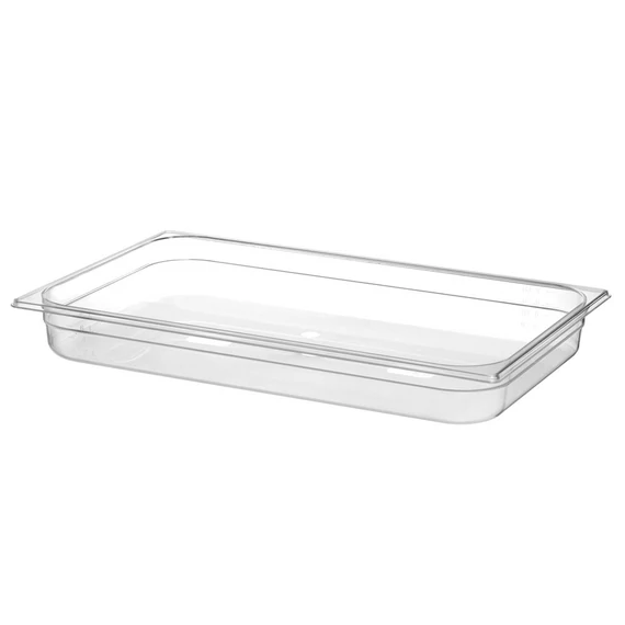 GN edény 1/1, HENDI, Profi Termékcsalád, GN 1/1, 9L, Átlátszó, 530x325x(H)65mm