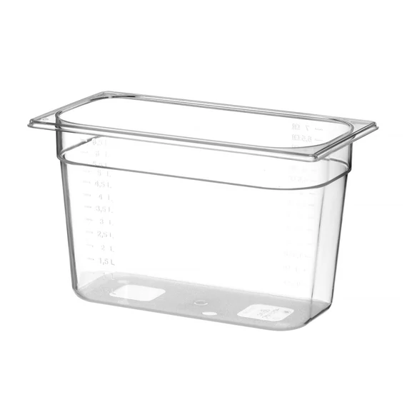 GN edény 1/3, HENDI, Profi Termékcsalád, GN 1/3, 7,8L, Átlátszó, 325x176x(H)200mm