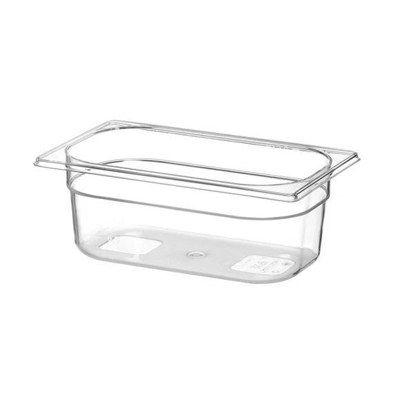 GN edény 1/4, HENDI, Profi Termékcsalád, GN 1/4, 2,8L, Átlátszó, 265x162x(H)100mm