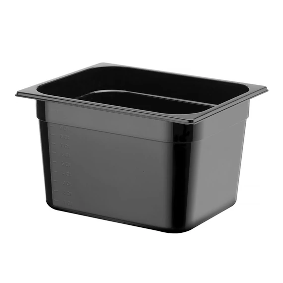 GN edény 1/2, HENDI, Profi Termékcsalád, 12,5L, Fekete, 325x265x(H)200mm