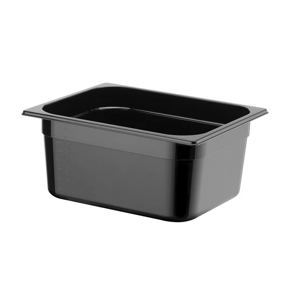 GN edény 1/2, HENDI, Profi Termékcsalád, GN 1/2, 9,5L, Fekete, 325x265x(H)150mm
