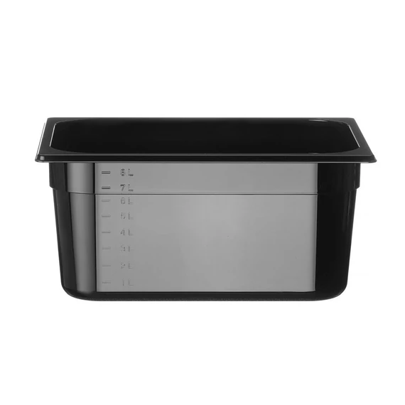 GN edény 1/2, HENDI, Profi Termékcsalád, GN 1/2, 9,5L, Fekete, 325x265x(H)150mm