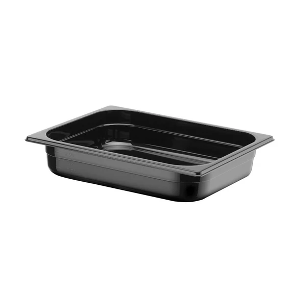 GN edény 1/2, HENDI, Profi Termékcsalád, GN 1/2, 4L, Fekete, 325x265x(H)65mm