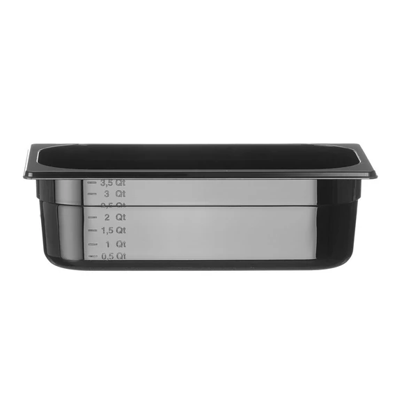 GN edény 1/3, HENDI, Profi Termékcsalád, GN 1/3, 4L, Fekete, 325x176x(H)100mm