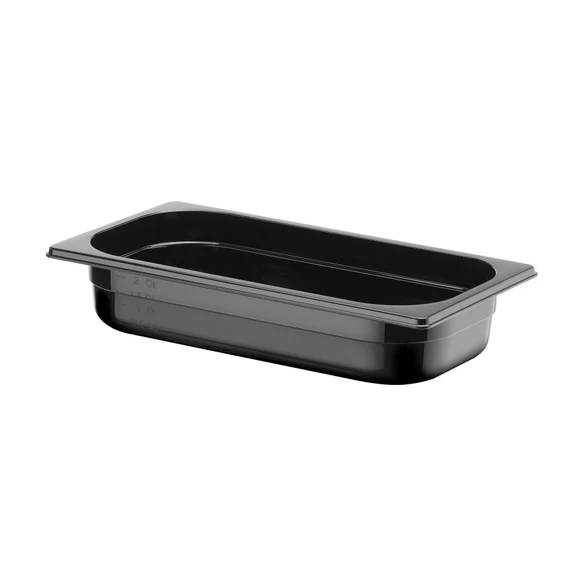GN edény 1/3, HENDI, Profi Termékcsalád, GN 1/3, 2,5L, Fekete, 325x176x(H)65mm