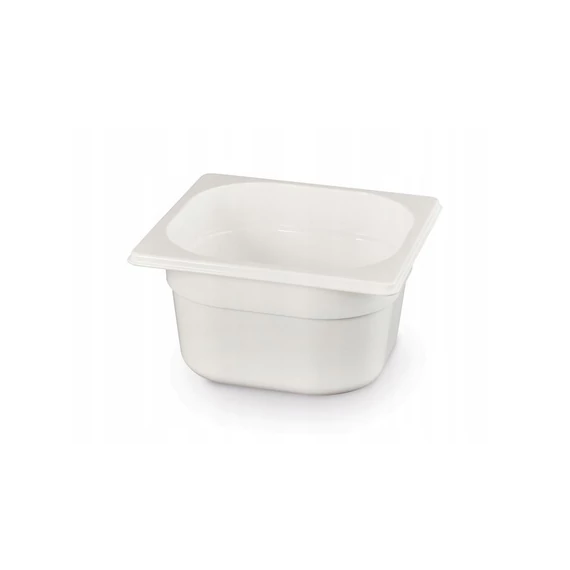 GN edény 1/6, HENDI, GN 1/6, 1L, Fehér, 176x162x(H)65mm