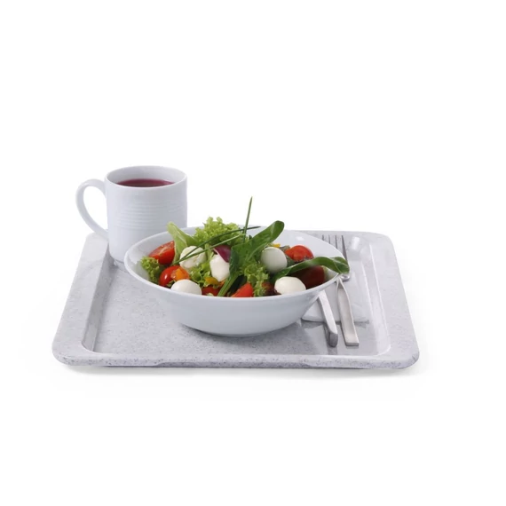 Poliészter tálca önkiszolgáló éttermekbe, AmerBox, GN 1/2, Grafit, 325x265mm