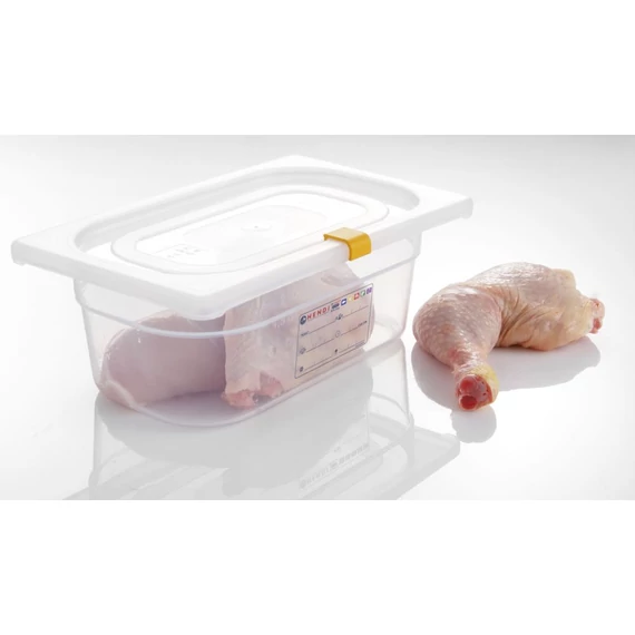 Tető csipesz HACCP tároló edényekhez, HENDI, Citromsárga, 12 db