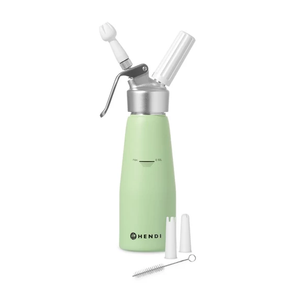 Habszifon, HENDI, 0,5L, Pasztell zöld, ⌀80x(H)260mm