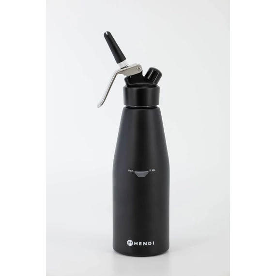 Habszifon Termékcsalád fekete, HENDI, Kitchen Termékcsalád, 0,95L, Fekete, ⌀95x(H)320mm