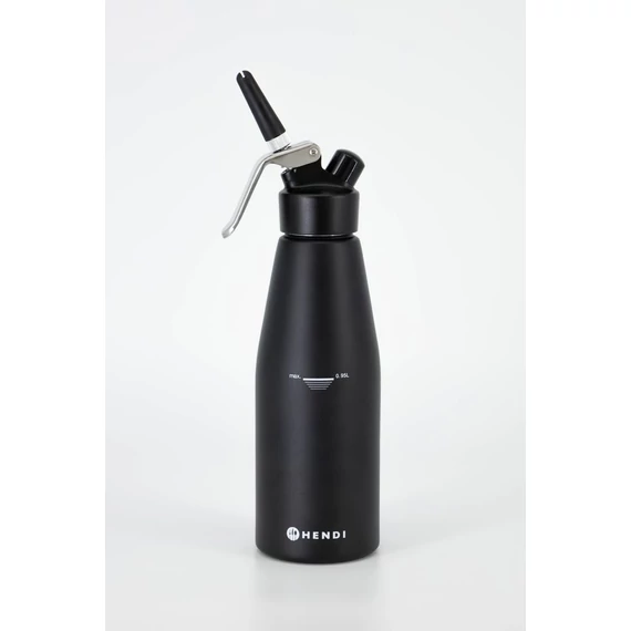 Habszifon Termékcsalád fekete, HENDI, Kitchen Termékcsalád, 0,95L, Fekete, ⌀95x(H)320mm