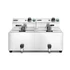 Olajsütő Profi Line olajleeresztő csappal - 2 x 8 L, HENDI, Profi Line, 16L, 230V/7000W, 610x515x(H)369mm