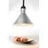 Állítható magasságú melegentartó lámpa, kúpos kivitelű., HENDI, Ezüst, 230V/250W, ⌀275x(H)250mm