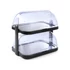 Dupla roll-top fedeles hűtővitrin Duo UNIQ, HENDI, designed by Robert Bronwasser, Fekete, 480x355x(H)480mm