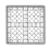 Mosogatókosár poharaknak, HENDI, 16 rekesz, 500x500x(H)104mm